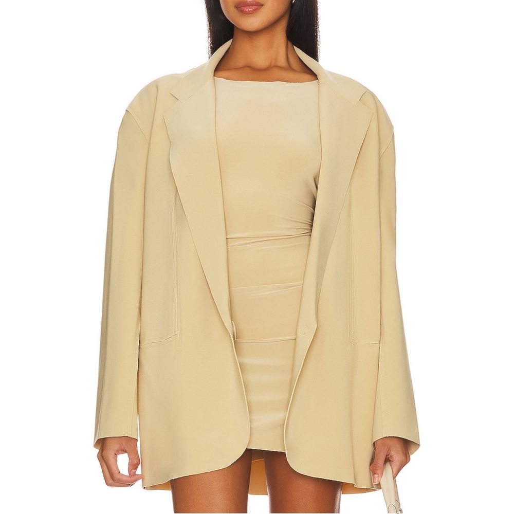Norma Kamali Oversized Blazer Sand